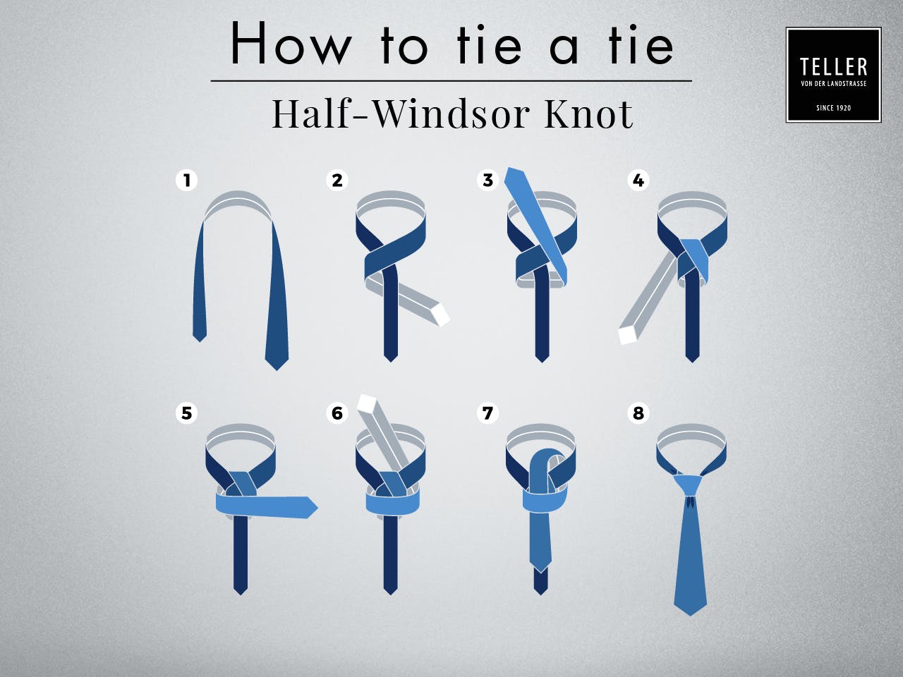 Anleitung für das Binden des Halb-Windsor Knoten